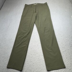 Rhone Pants Men 30x30 Chinos Green Commuter Slim Performance Stretch Casual Tech